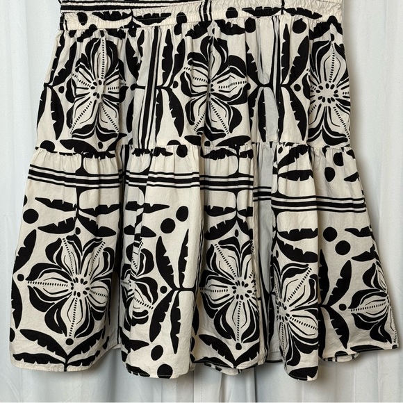 H&M Sleeveless Wrap V-Neck Dress Black White Cotton Size Large - Picture 12 of 14